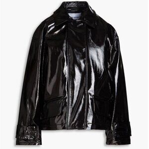 STAND STUDIO Constance faux patent-leather jacket